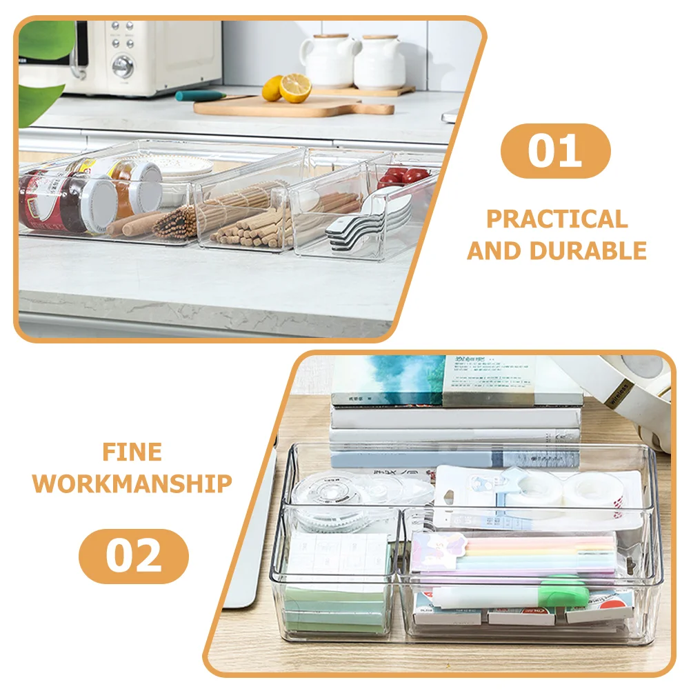 2 Pcs Drawer Organizer Closet Boxes Storage Drawers Sundries Sorting Dresser Divider Partition Dividers