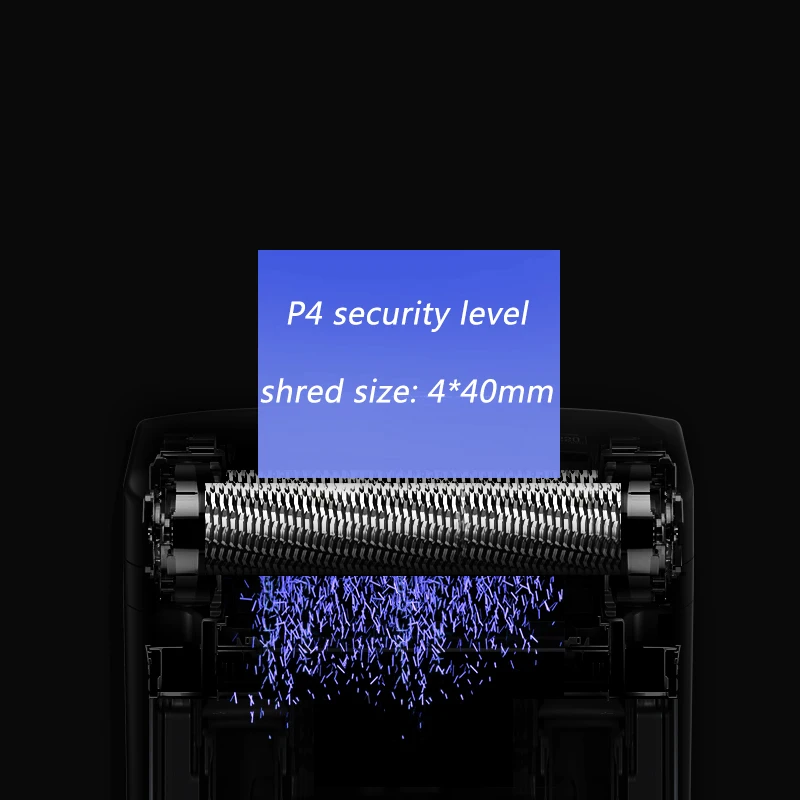 Distruggidocumenti A4 nero resistente da 15 fogli Distruggidocumenti per CD 4 * 40 mm con alimentazione elettrica per carta esaurita da ufficio