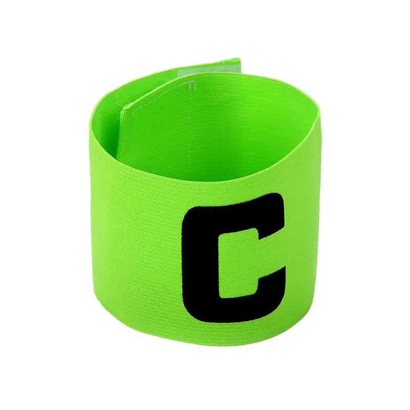 Football Armband Captain Nylon Adjustable Soccer Arm Band Match Captain Armband Paste Winding Type C Shape Armband