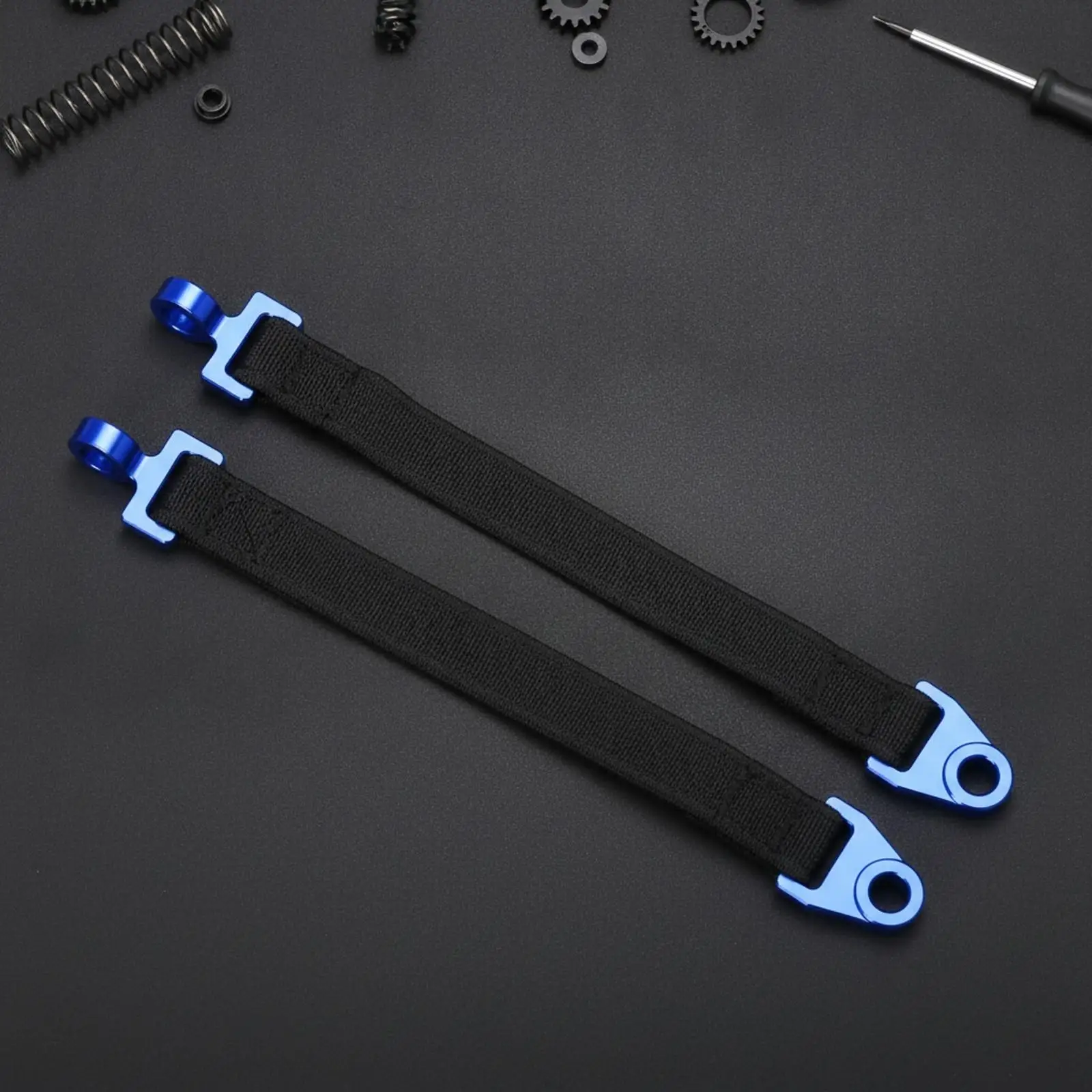 Precision Metal Fabric Shock Absorber Limiter Straps for UDR 85076 4 RC Car Rear Travel Dampening Limiter Parts