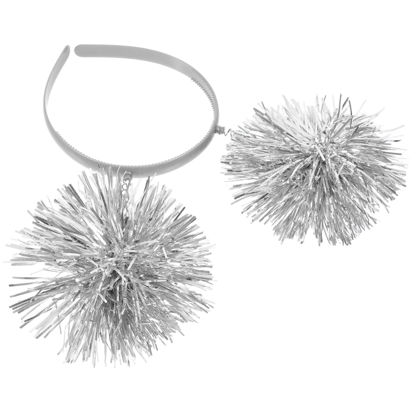 Haarschmuck Pompom Stirnband Halloween Bopper Silber Wacky Kopfbedeckung Handband Kind