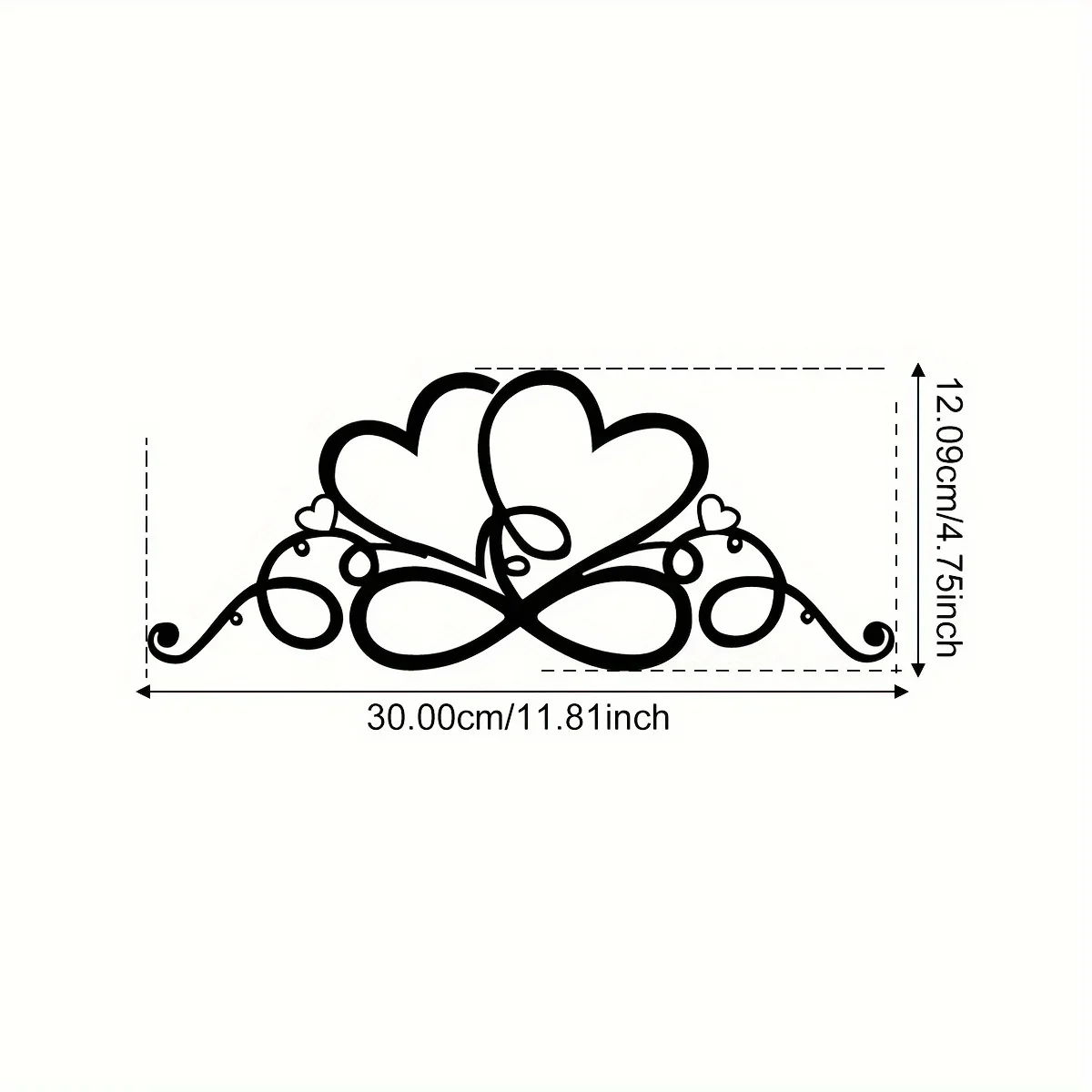 

CIFBUY Decoration Double Love Butterfly Festival Iron Wall Hanging Crafts Indoor Decoration LivingRoom Bedroom Outdoor Wall Hang