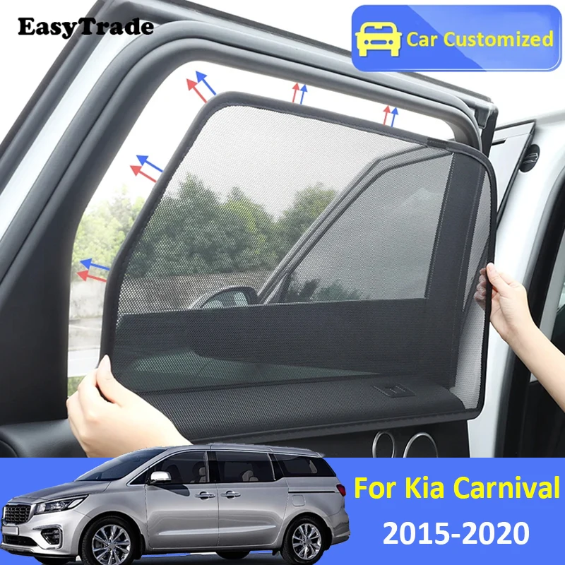 Per Kia Grand Carnival Sedona YP 2015-2020 Magnetic Car parasole Side Window Mesh tende protezione solare isolamento termico Sunshield