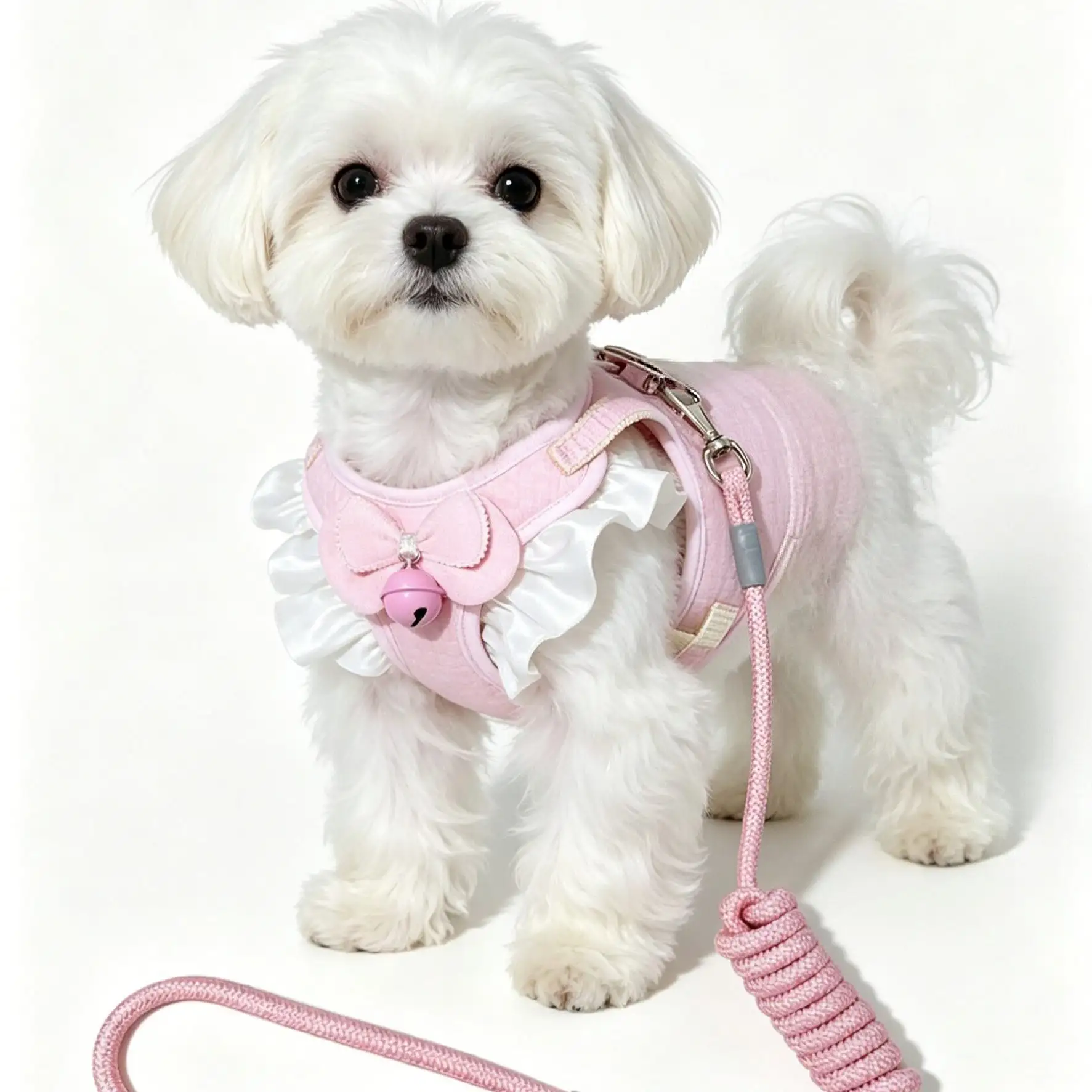 Cartoon Pet Harness and Leash Set for Cat Dogs Collars Cats-No-Pull Reflective Padded Vest Adjustable Soft Mesh Dog  Harnesses