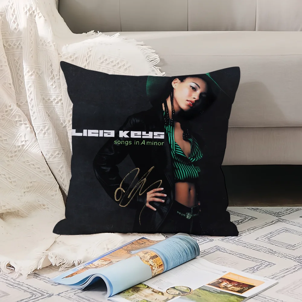 

Наволочка A-Alicia Keys Singer, офисные подушки, подходящие для дивана, автомобиля, спальни, декоративный чехол для подушки