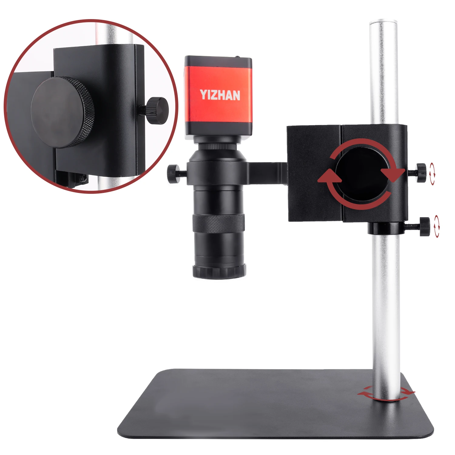 Imagem -03 - Yizhan 60fps 1080p Hdmi Vga Microscópio Digital Câmera 13mp 130x Interface Câmera Industrial 30fps para Laboratório Pcb Solda Reparo