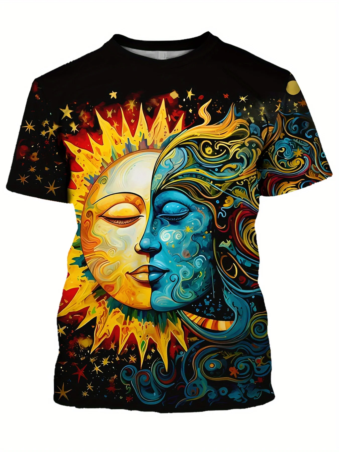 

Men's Urban Streetwear 3D Graphic T-Shirt - Full-Body Vibrant Mushroom & Foliage Print, Breathable Summer Tee,