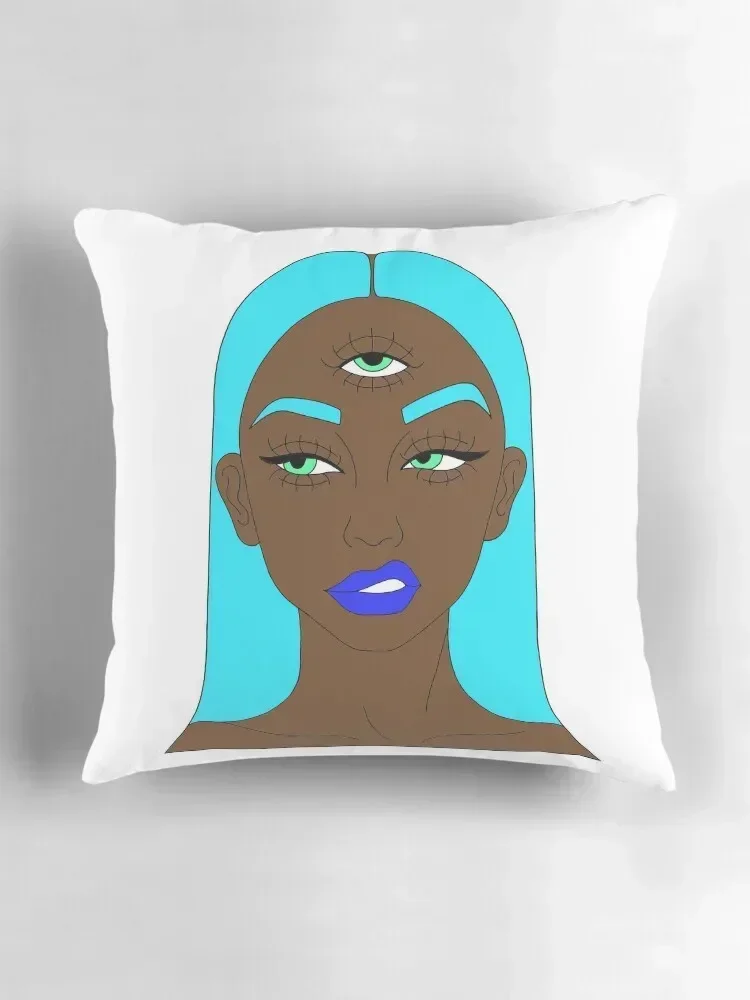 العين الثالثة فتاة (الأزرق) رمي وسادة الأريكة وسائد الأرائك يغطي غطاء الوسادة ل أريكة غطاء الوسادة الفاخرة وسادة #3