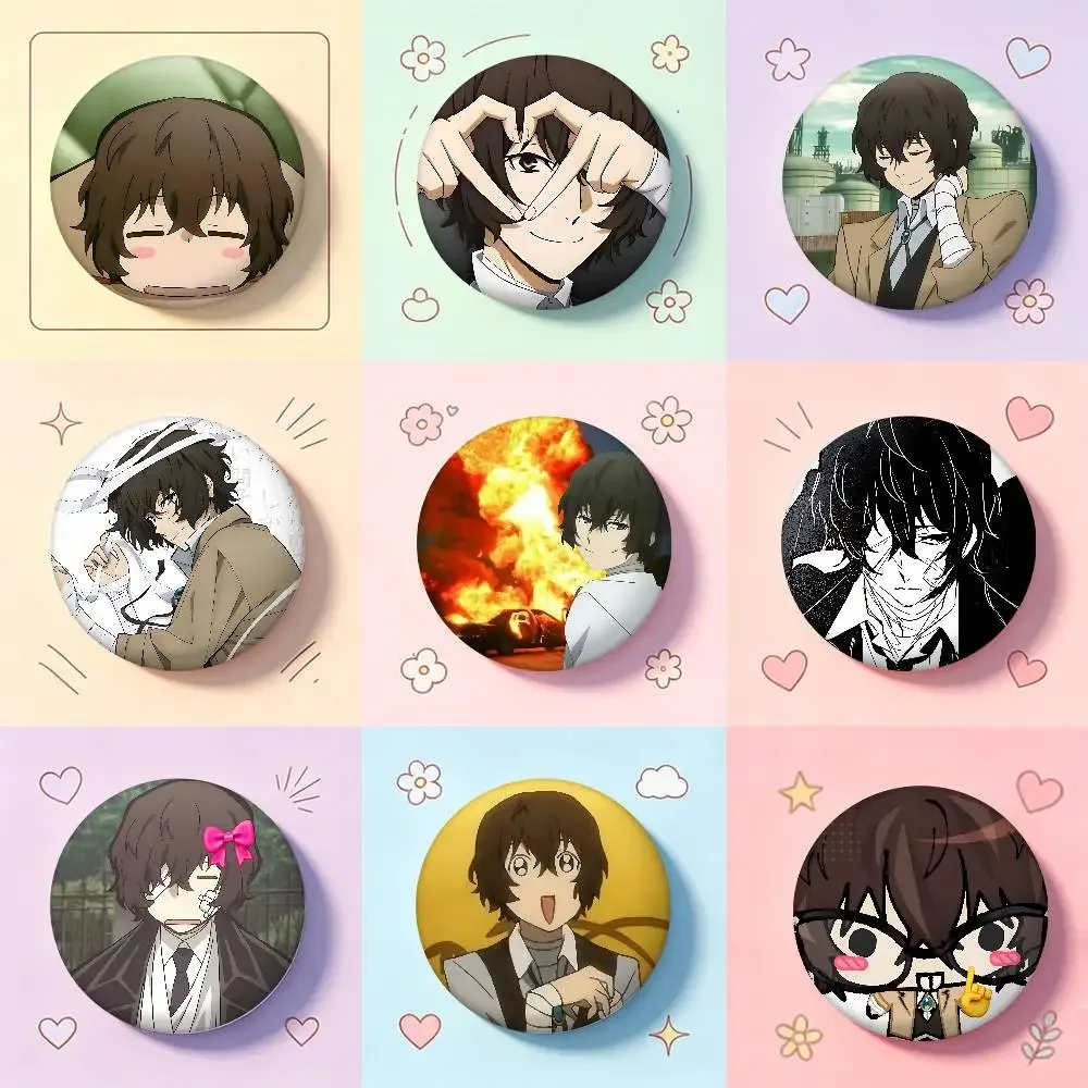D-Dazai Anime Osamu-S Cartoon Star Badges, Brooches, Pins, Tin Props, Christmas Gifts, Birthday Gifts