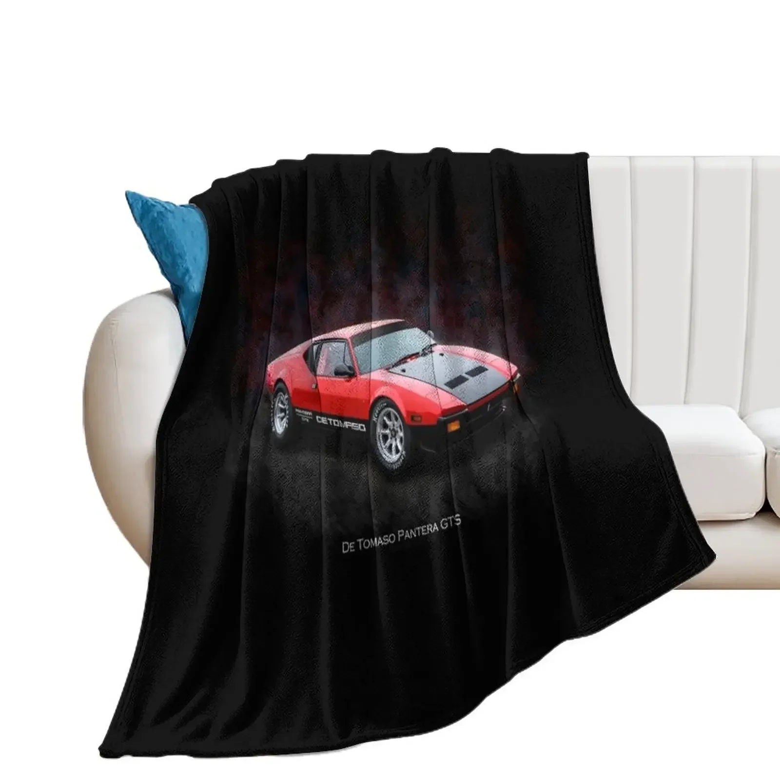 1972 De Tomaso Pantera GTS Throw Blanket Cute Plaid Decorative Throw Bed Sleeping Bag Blankets