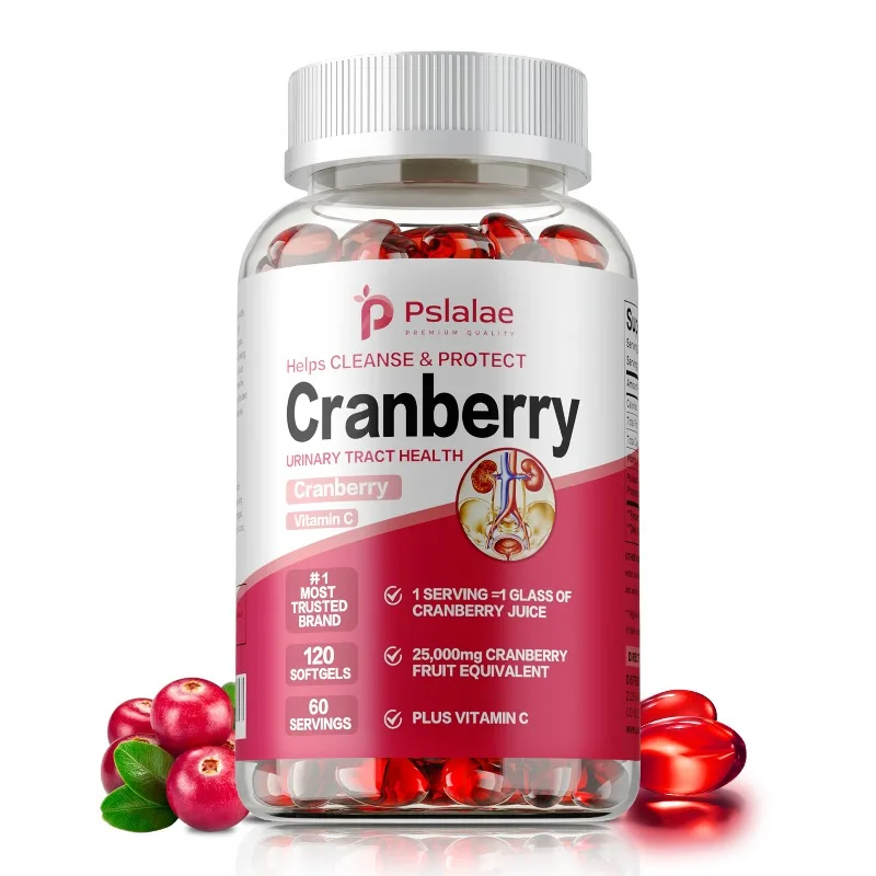 

Cranberry Capsules - Improve Skin Health, Supports Urinary & Immune Health, Bladder Control, Promotes Healthy Kidney Function