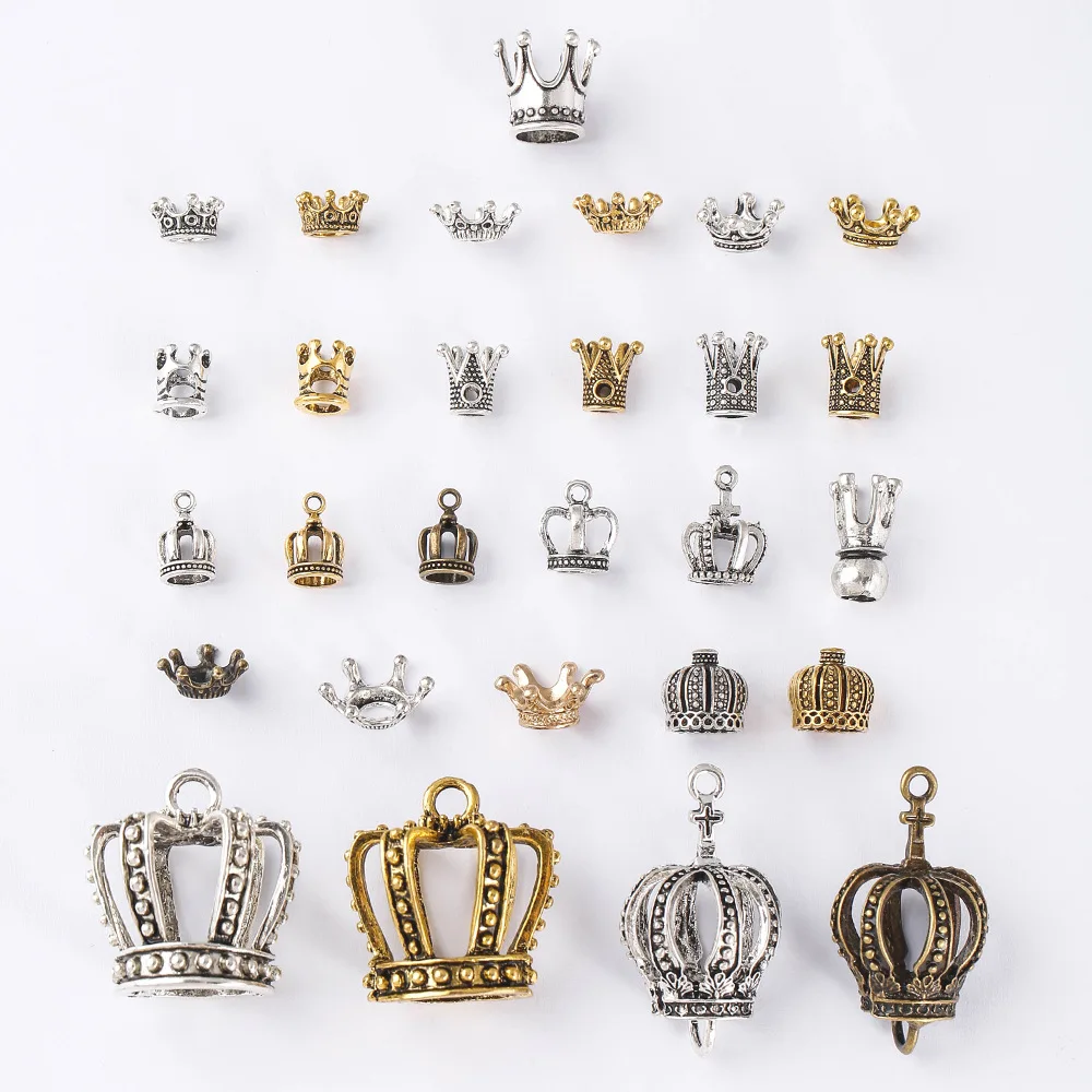 Best-selling crown small pendant accessories, 3D alloy diy jewelry accessories, crown fashion clothing accessories