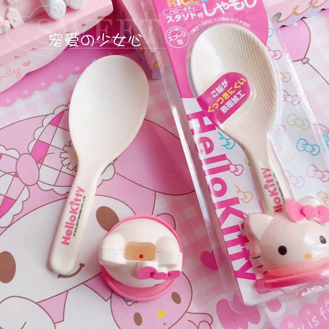 

New Sanrio Hello Kitty Electric Rice Cooker Ladle Non Stick Spoon Household Plastic Shovel Kawaii Convenient Kitchen Supplier