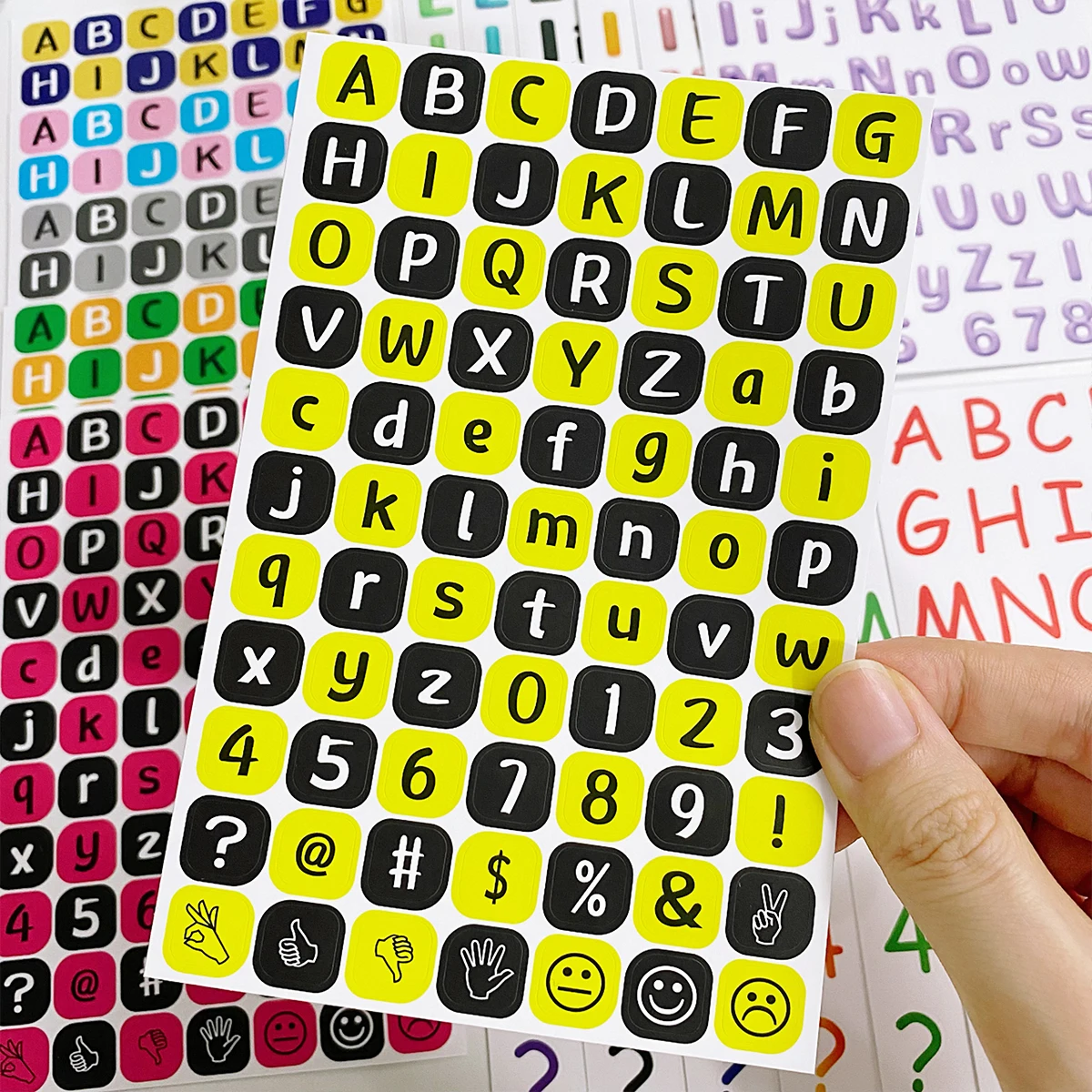 6Pc Scrapbooking Letter Sticker Decorative Materials Stickers For Arts Diy Crafts Album Journal Planner Decal Sticker