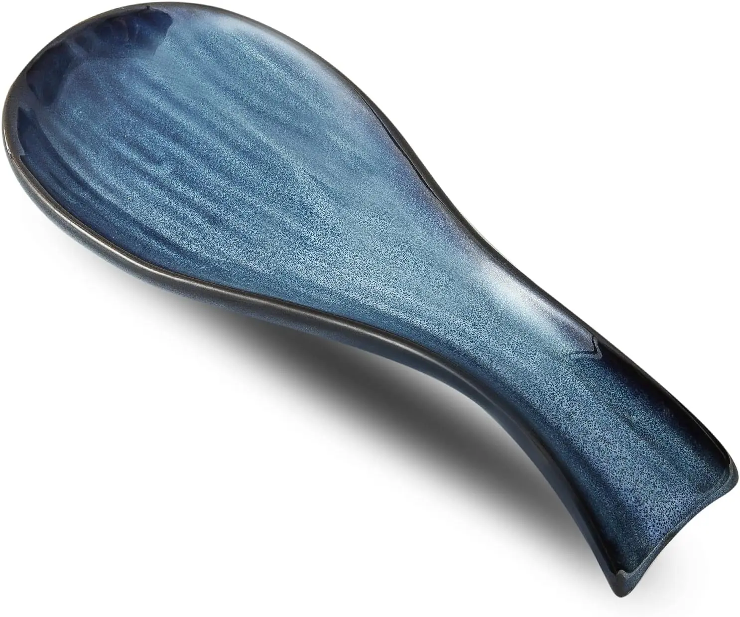

Navy Ceramic Spoon Rest – Porcelain Utensil Holder for Stovetop or Kitchen Counter