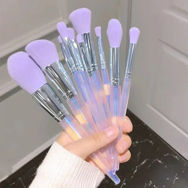 5-10pcs Unicorn Purple Makeup Brushes Set Eye Shadow Foundation Powder Blush Blending Beauty Make Up Beauty Tool Women Cosmetics