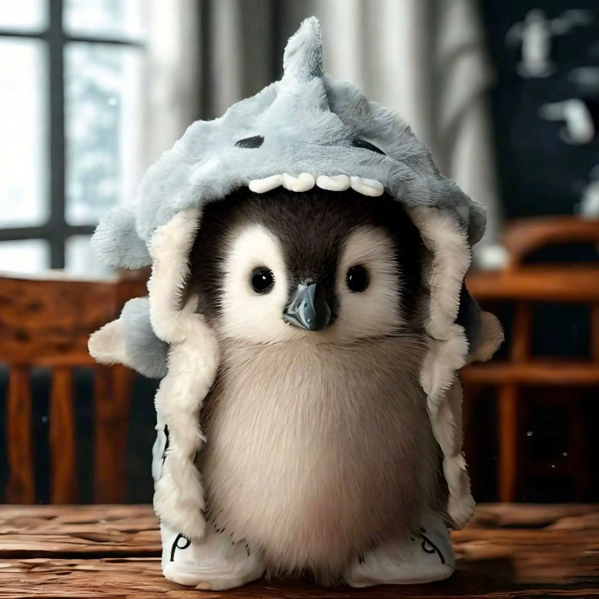 

Cartoon Cute Bear Penguin Plu Toy Ocean Aquarium Animal Doll Gift Non-Moving Stuffed Animal Fabric Doll for Adults