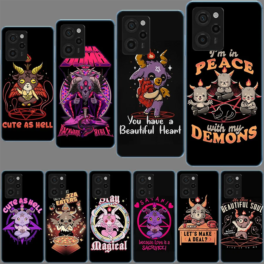 Cute Hell Hail Satan Evil Case For Xiaomi Pocophone X5 M5S X3 F6 M5 X4 F4 GT F5 F3 F2 M3 F1 M4 X6 Pro Note 10 Lite TPU Soft Pho