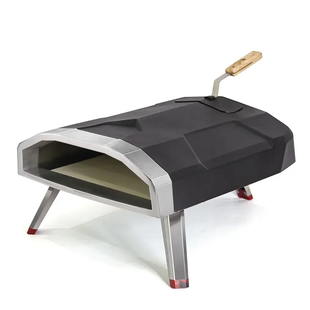 Stainless Steel Pizza Oven Portable Tabletop Wood Pellet Indoor Stone Fire Pizza Oven