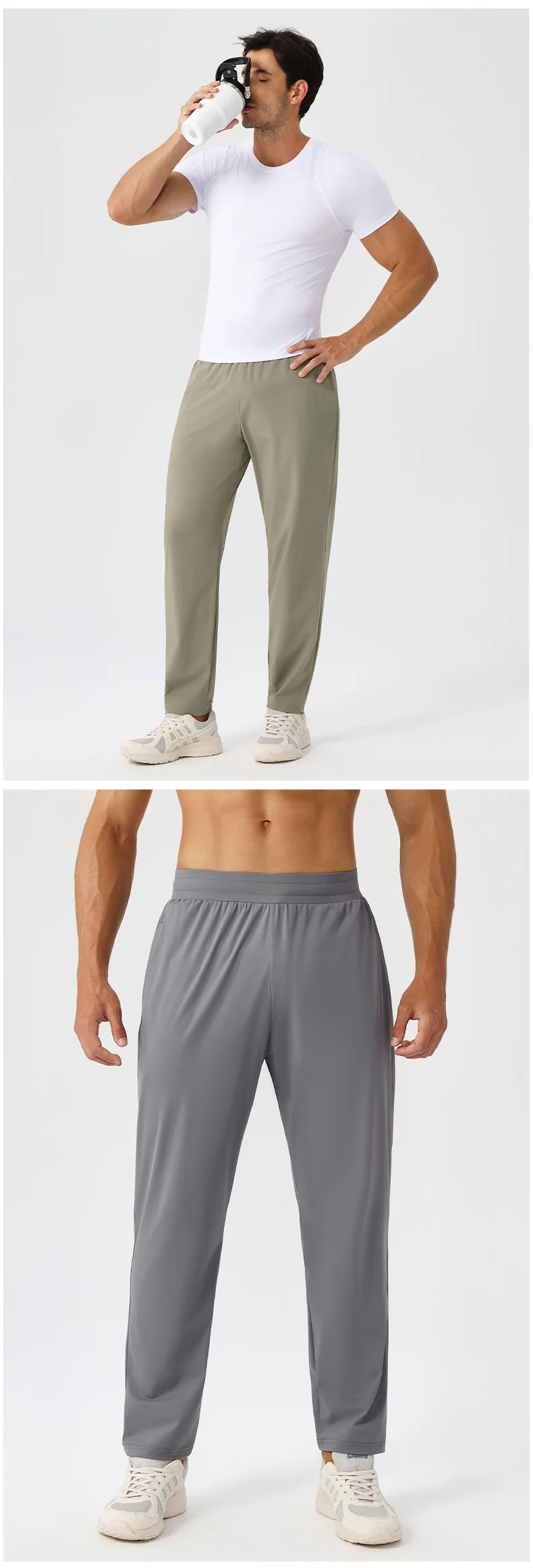 Herren Sport-Freizeit-Jogginghose Schnelltrocknend Atmungsaktiv für Fitness und Laufen Outdoor Dehnbare und Locker Sitzende Trainingshose – Detail 20