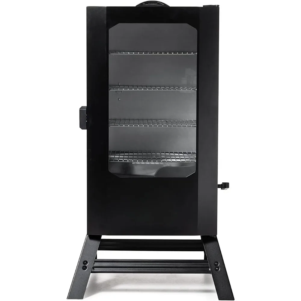 

Smoker, 40-inch Digital Electric Vertical BBQ Smoker with Leg Kit, Side Wood Chip Loader and 970 Cooking Square Inches in Black