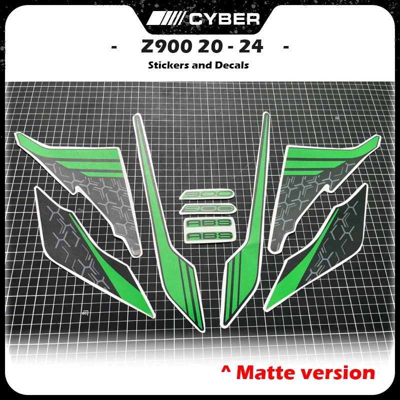 Matte Version Full Car Fairing Shell Sticker Decals For Kawasaki Z900 Z900SE Ninja 2020-2025