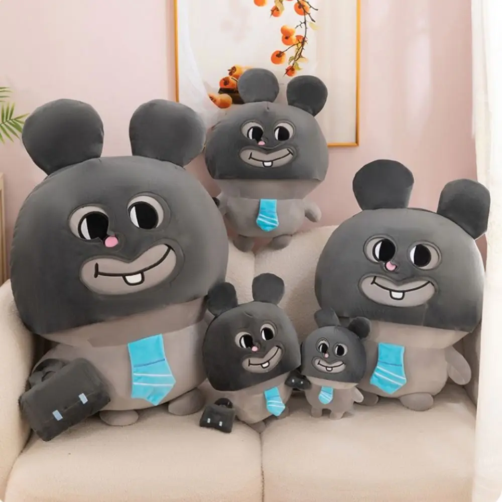 子供のおもちゃビッグマウスラットぬいぐるみ花を抱きしめるバックパックぬいぐるみマウス人形かわいいグレー動物ぬいぐるみ枕家の装飾