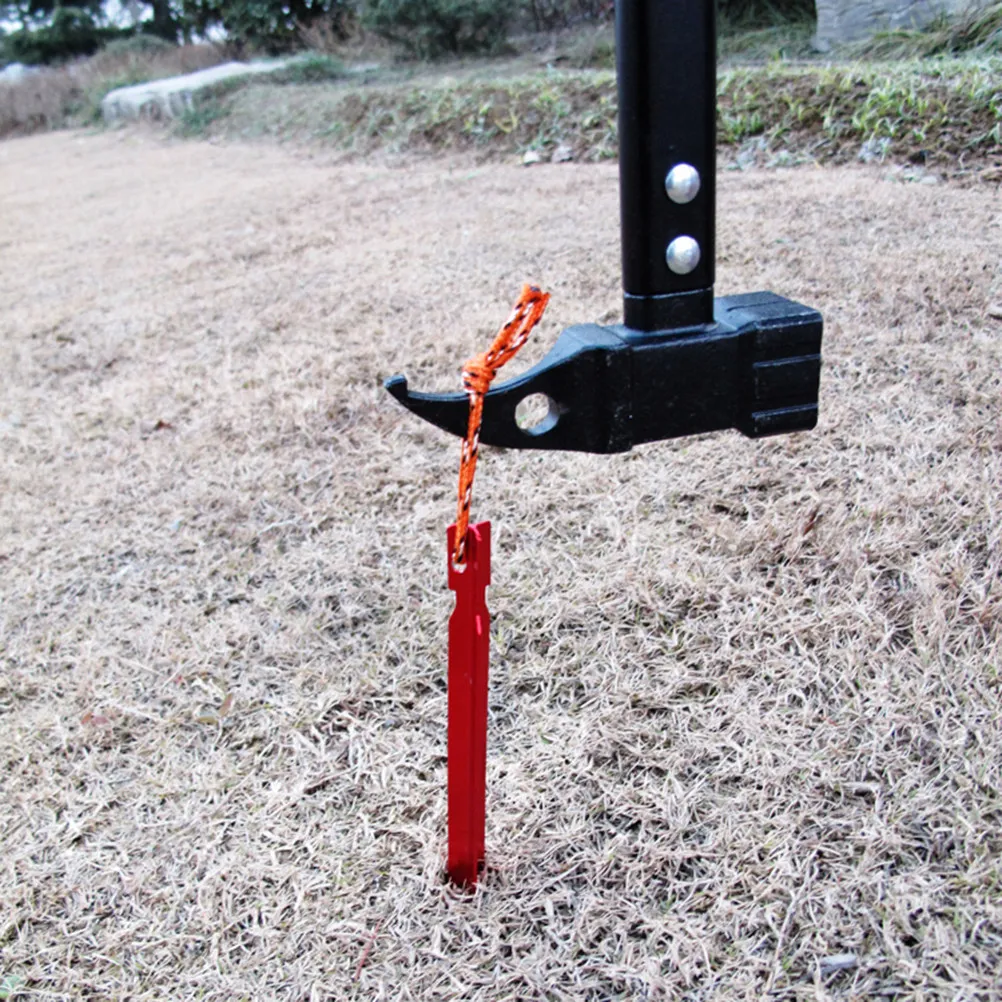 10Pcs 18Cm Blue Aluminium Tent Peg V Shape Stake for Sand Snow Outdoor Pitching Tarp Ground Anchoring Solution