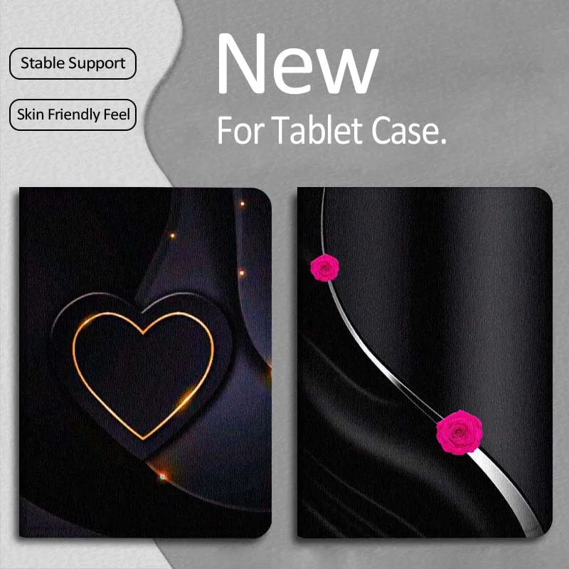 

Carbon Fiber Art Love Popular Gift For Apple iPad Pro Air 13 2 7th 6th 2025 M2 M3 M4 M512.9 13 inch Foldable Tablet Case