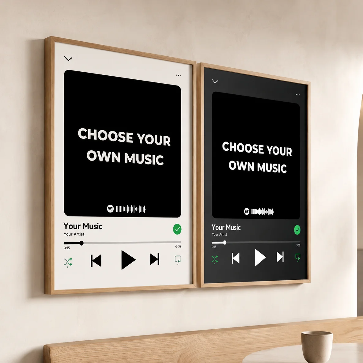 1/2PCS Custom Music Poster Music Album Canvas Print Custom Pictures and Lyrics Personalized Music Gift Wall Art Room Decor image 2
