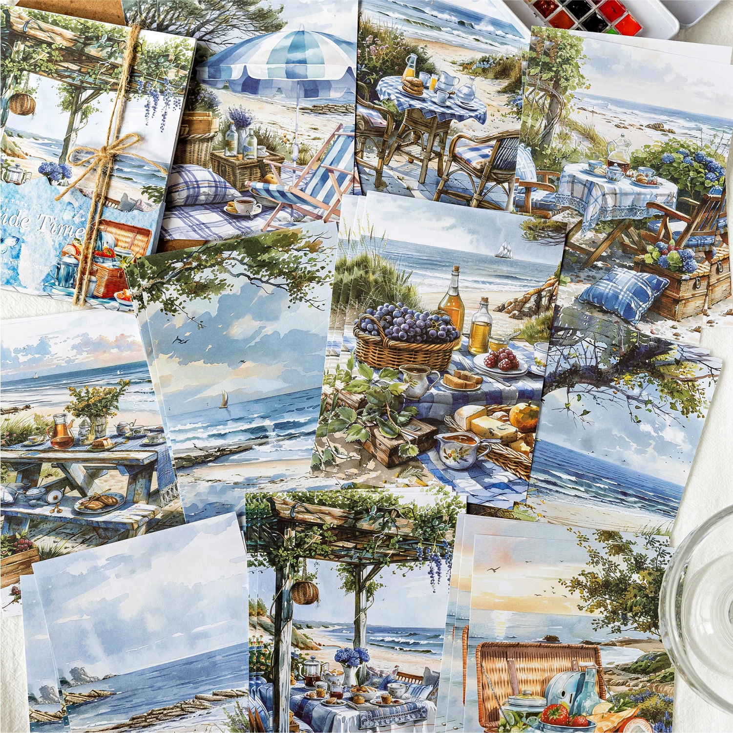 30pcs Vintage Natural landscape Decor Scrapbooking Material Paper DIY Scrapbooking Decor Junk Journal Planner Art paper