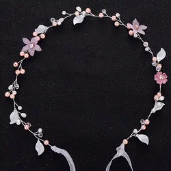 Crystal Leaf Headband Rhinestone Flower Headband Hair Vine Band Tiara For Women Bridal Wedding Hair Accessories Jewelry Headband