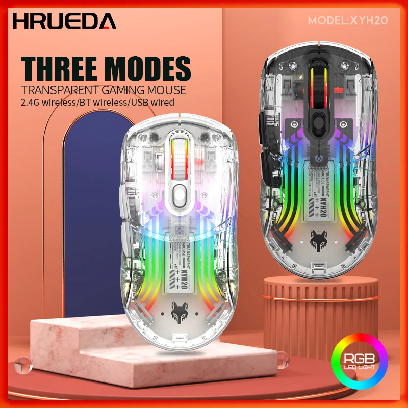 

Wired Wireless Gaming Mouse RGB Light Adjustable Mouse Bluetooth-compatible Mute Mouse Comfortable for Desktop Notebook Computer