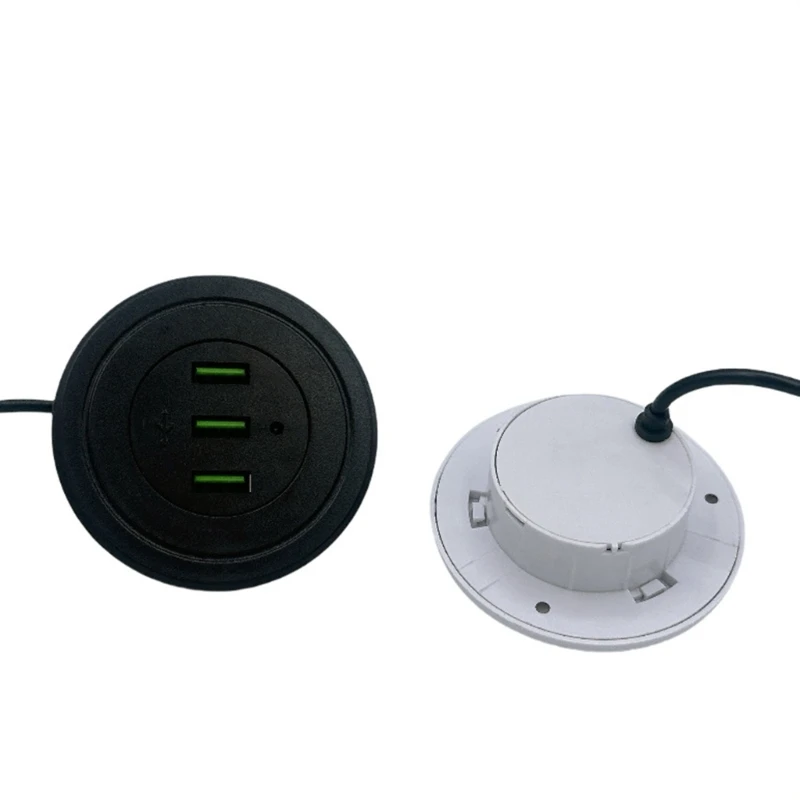 3 Port USB Desktop Embedded USB Port 5V2A for Bed Cabinets Mobile Phones Multifunctional Sofas Furniture Charging Sockets