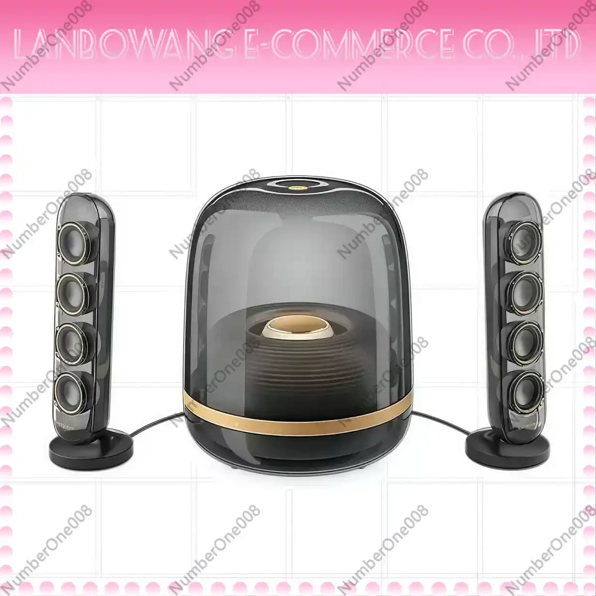 2.1 CH Wireless Bluetooth-compatible Speaker, Voice Controlled Smart Home Audio Desktop 360° Sound Portable