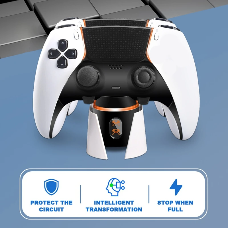 Dual Fast Charger For PS5 Controller Charger Station Charging Cradle Dock Station With LED Indicator For PS5 Dualsense