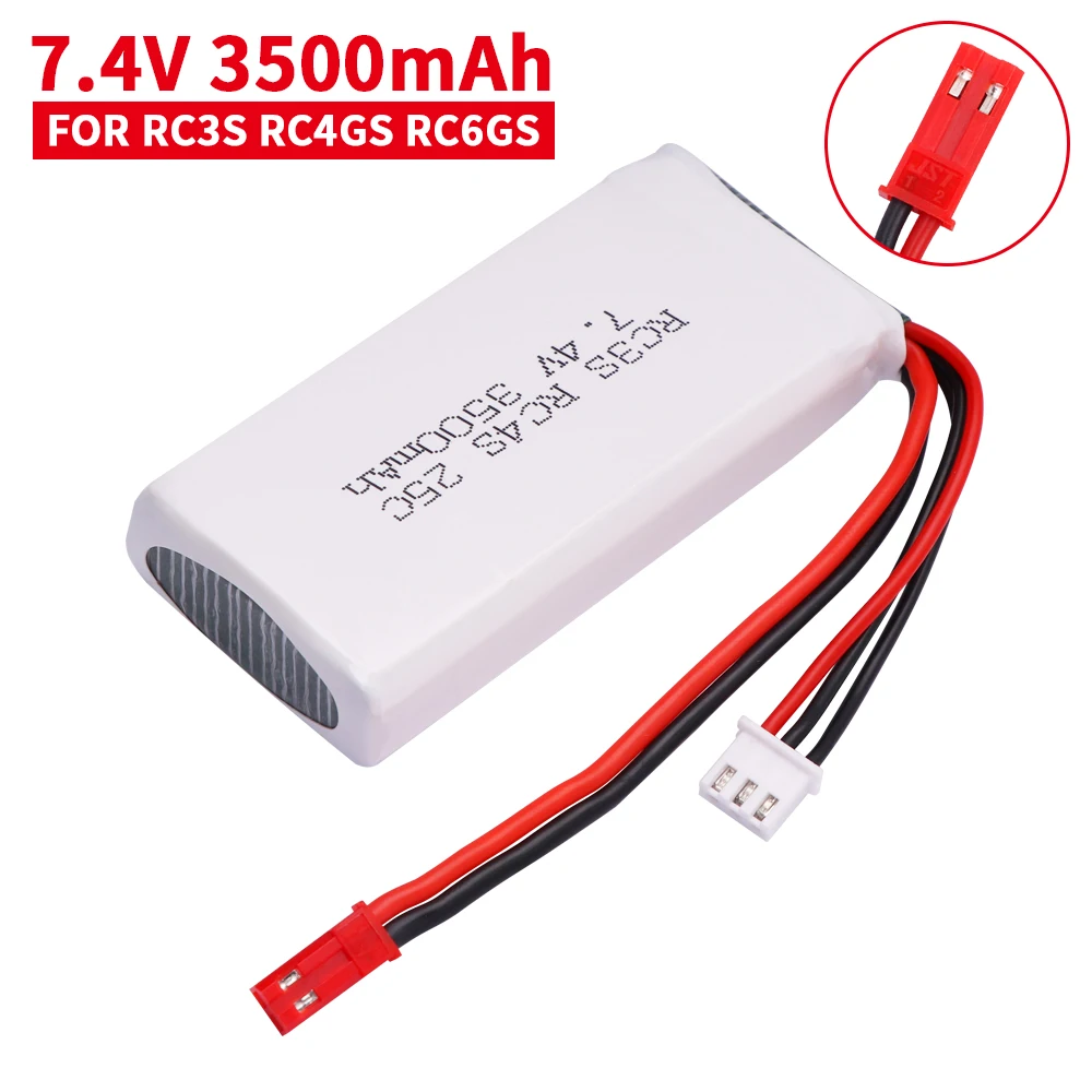 7.4V 3500mah 20C 2S Lipo Battery For Radiolink RC3S RC4GS RC6GS Transmitter Li-Polymer With JST Plug 7.4V Battery