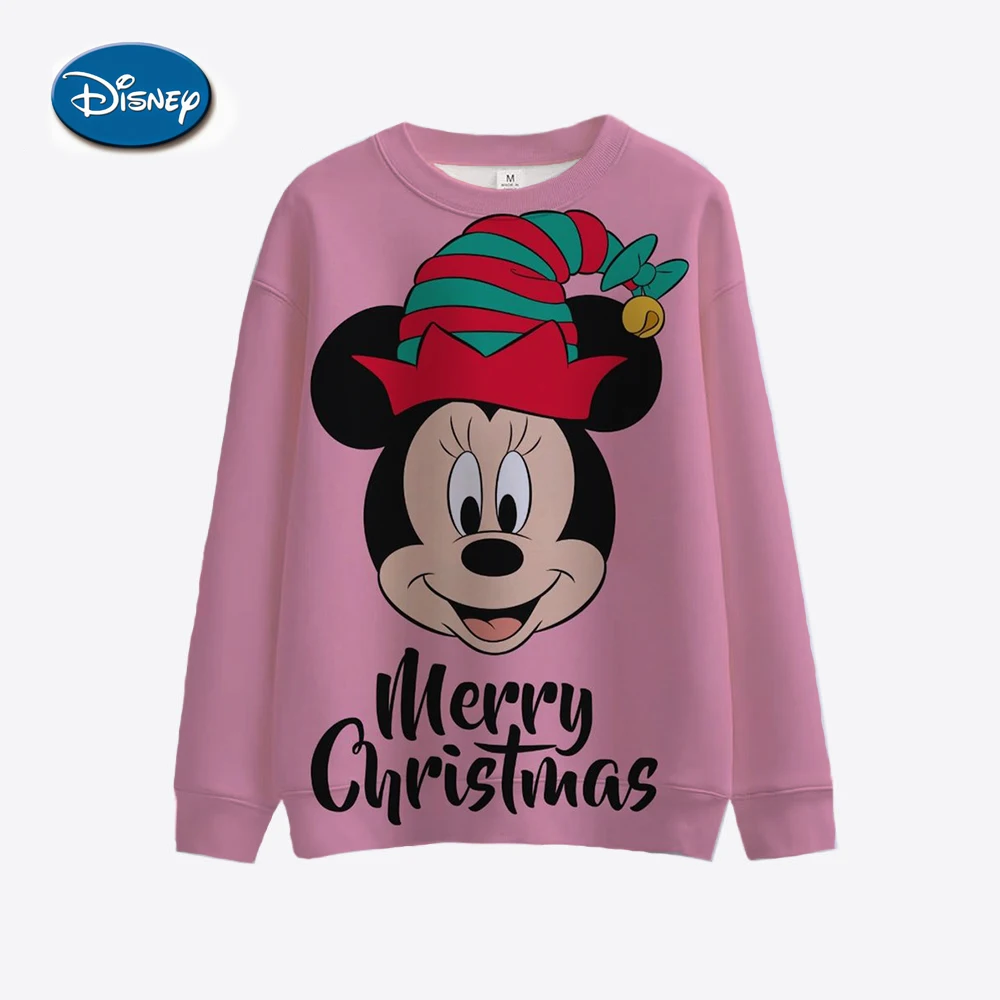 Disney Mickey Mouse round neck sweater children\'s long sleeved sweater girls\' Christmas clothes men\'s and women\'s clothing