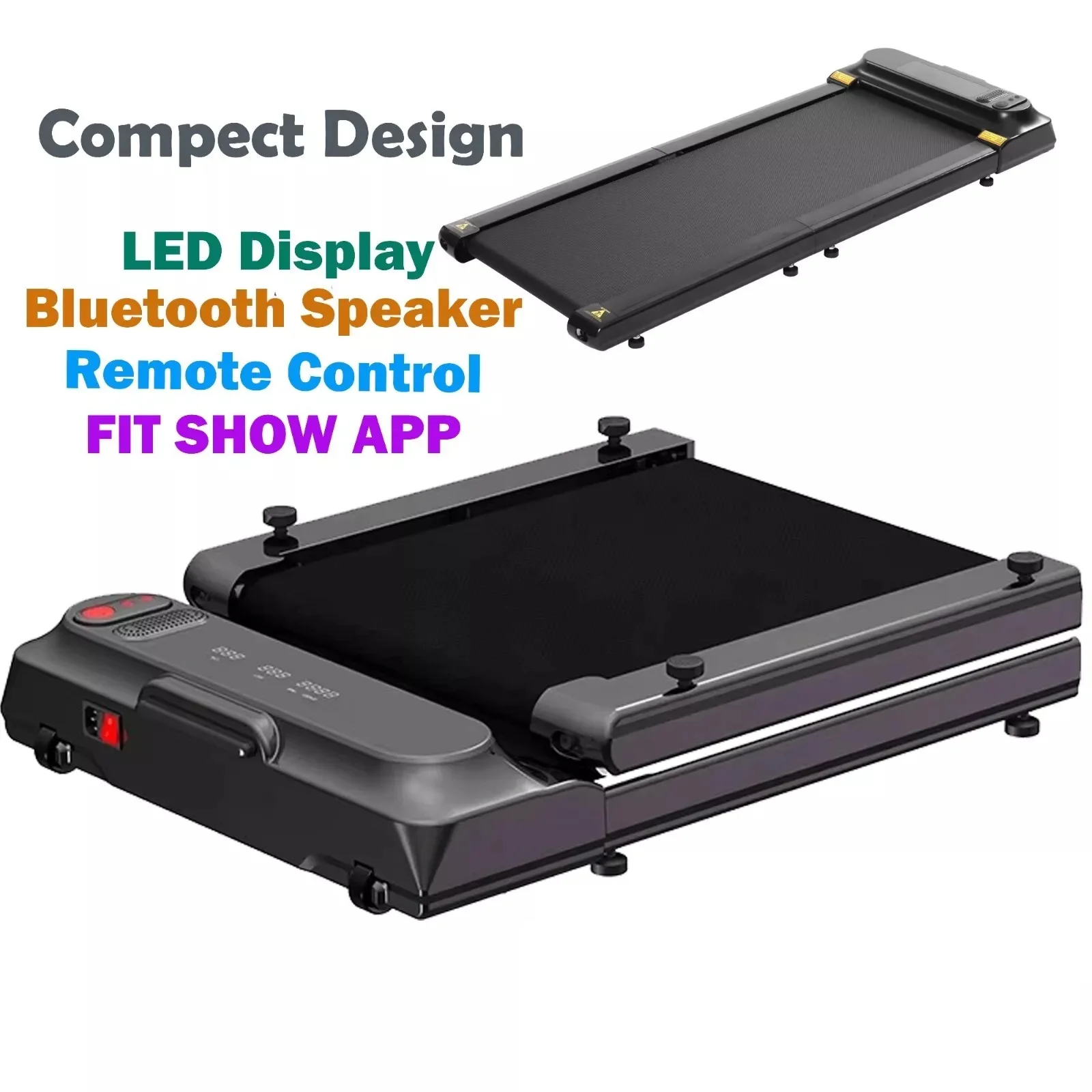 Heavy-Duty Under Desk Treadmill Fitness Trainer Folding Walking Pad