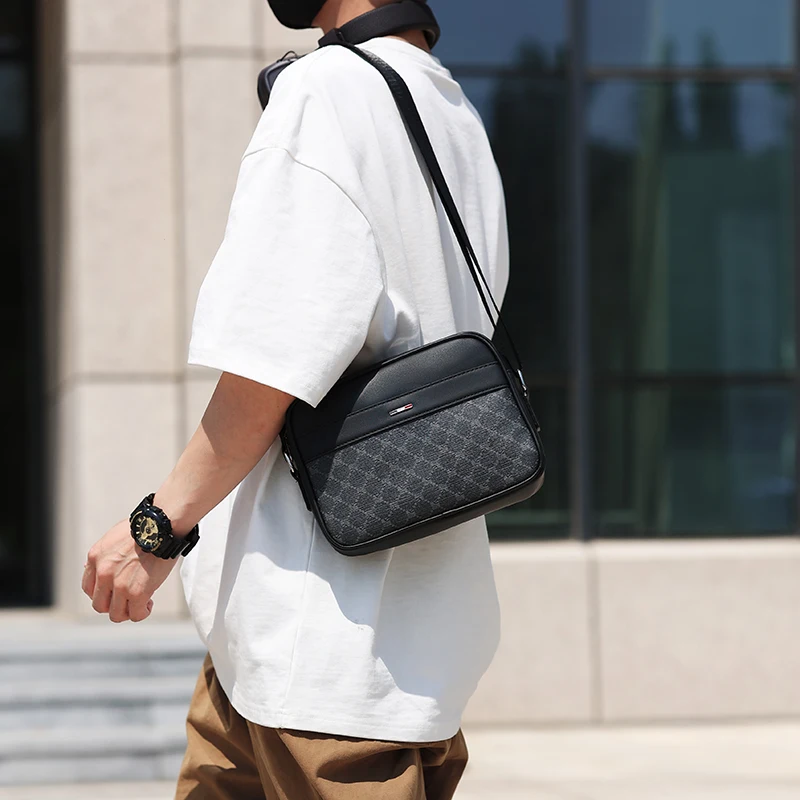 2024 New Designer Crossbody Bag for Men Bags Phone Fashion Shoulder Bag Luxury Brand Man Messenger Bag Leather Male Sling Bag