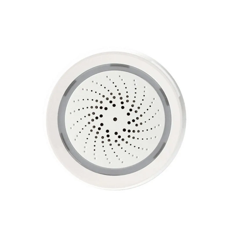 2025 الذهبي الأمن زيجبي واي فاي الصوت الداخلي والضوء فلاش صفارة الإنذار مع شاحن USB تويا أو التحكم في تطبيق الحياة الذكية