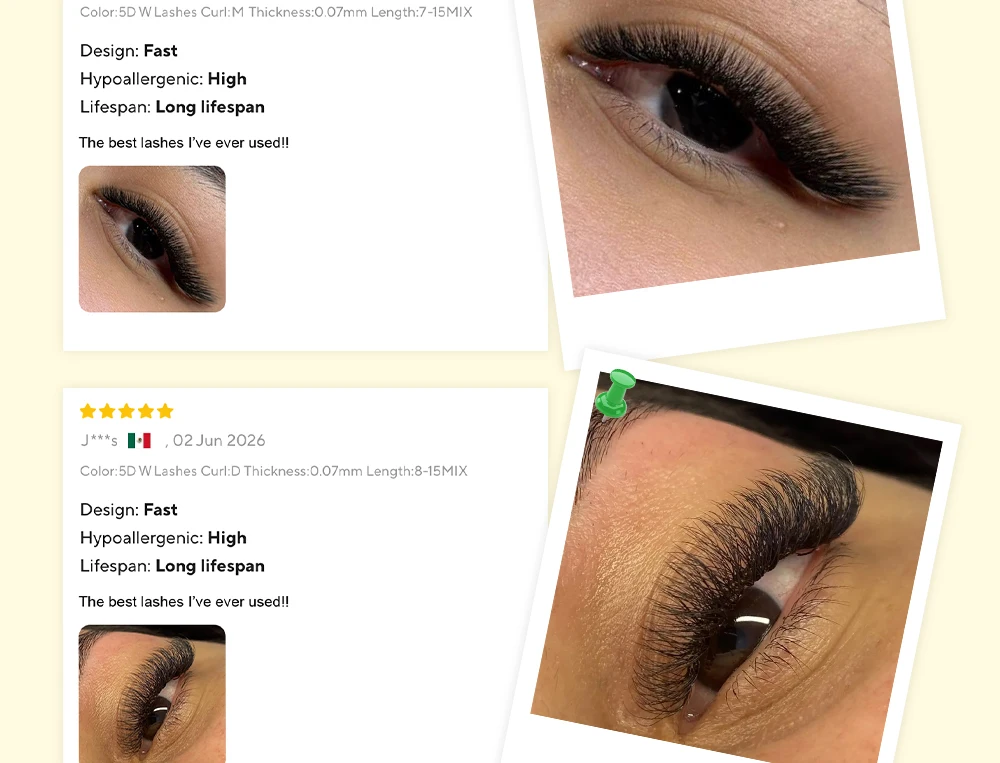 LUKATME 3D 4D 5D 6D W Wimpernverlängerung 8-15mm Vorgefertigte Blühende Doppel-3D-W-Volumen-Wimpernverlängerungen BASF Faux Mink Wimpern – Detail 13