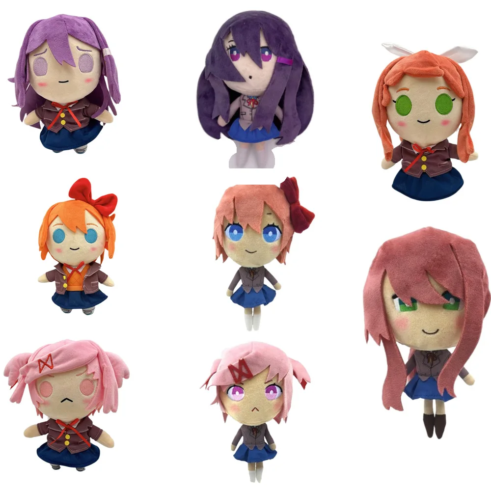 Doki Doki Literature Club Plush Toy, Cute Game Character Stuffed Doll Soft Plushie Gift For Game Fans Collection