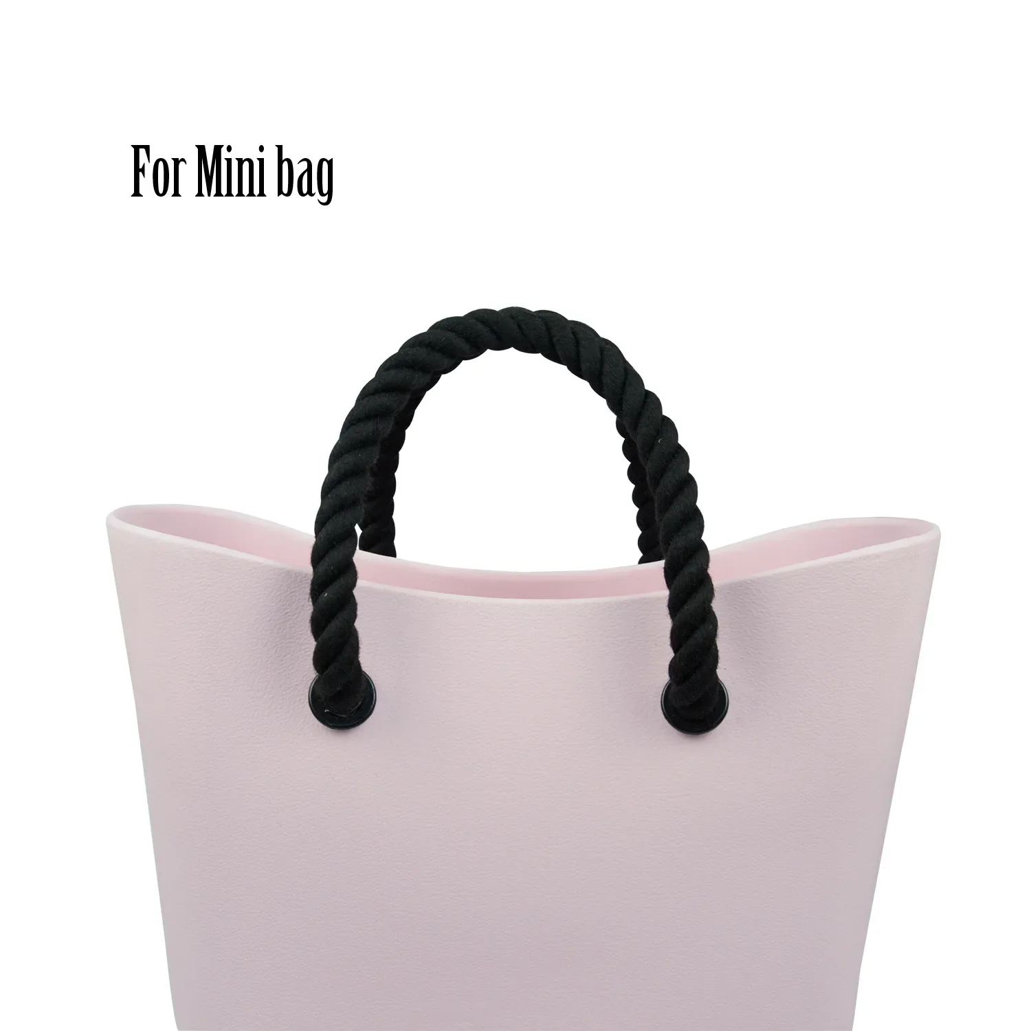 Nuovo 1 paio di manici lunghi in corda di canapa naturale nera corta per O bag Obag Mini borsa classica da donna in EVA