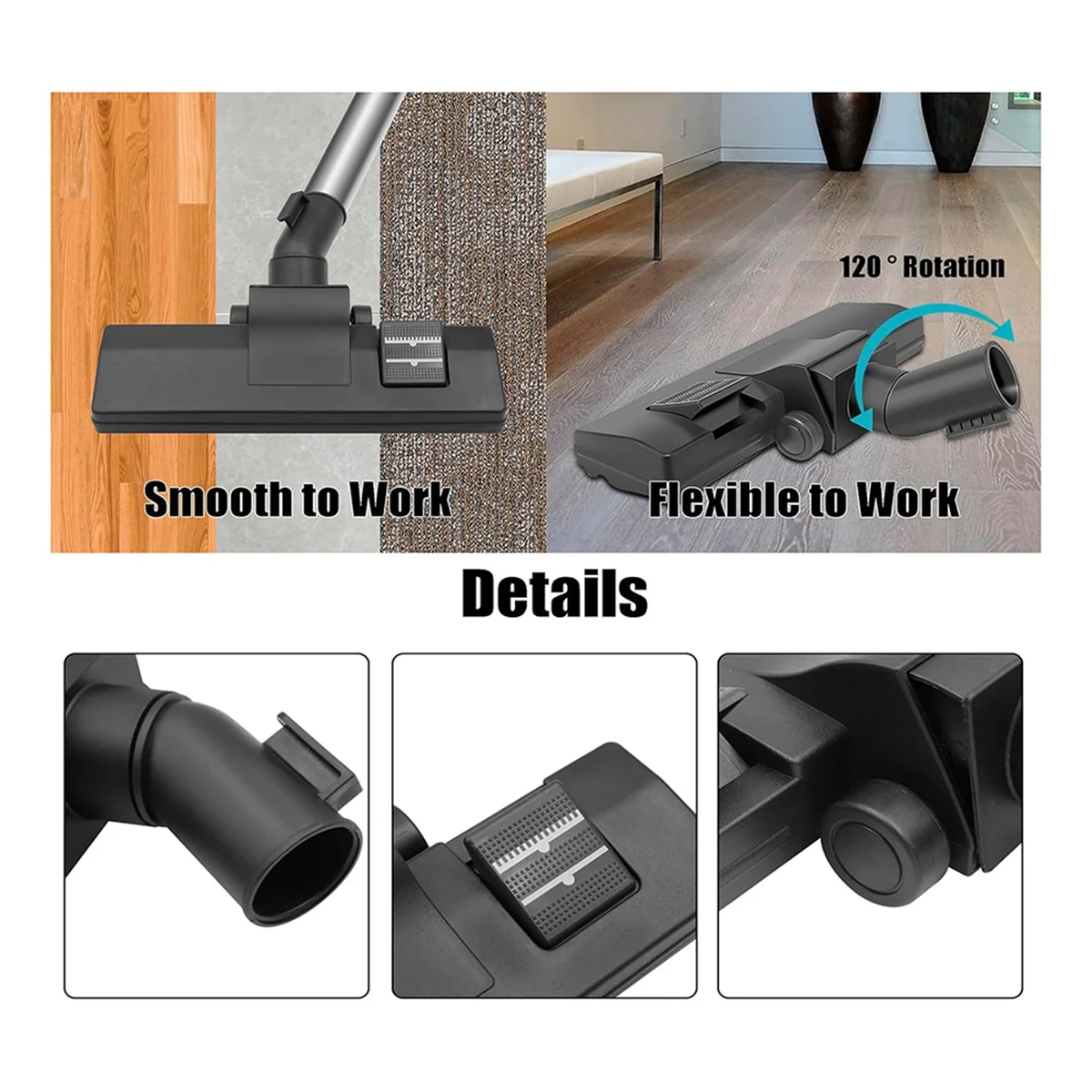 Универсальная щетка для пылесоса, комбинированная щетка 32 мм/35 мм, аксессуары для пылесосов, насадка для пылесоса