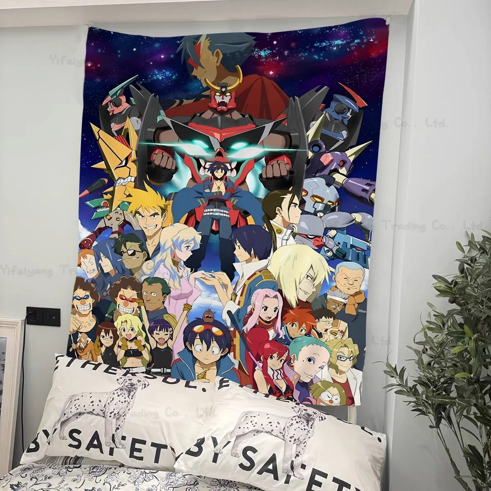 

Anime Tengen Toppa Gurren-Lagann Cartoon Tapestry Home Decoration Hippie Bohemian Decoration Divination Home Decor