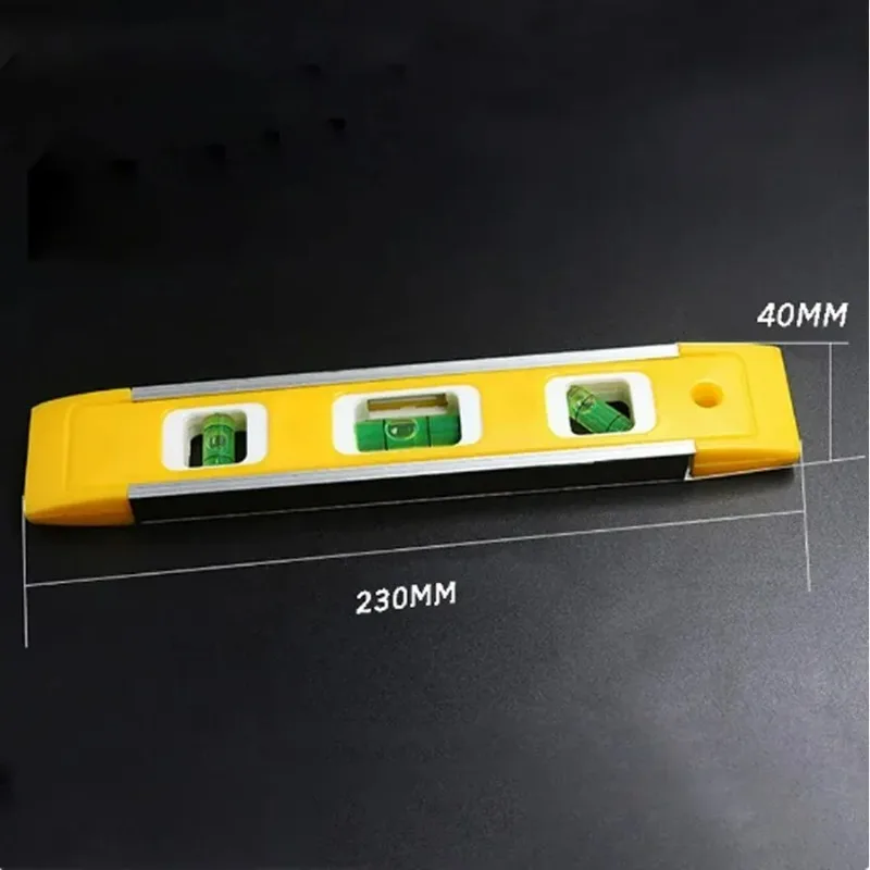 1PCS/2PCS Strong Magnetic Mini Three Type Level Gauge Aluminum Alloy Horizontal Bubble Aluminum Alloy Level Gauge Level Gauge