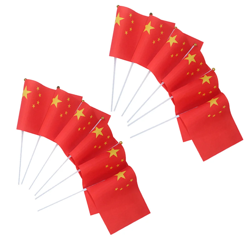 

World Map Poster Chinese Little Red Flag Mini Flags Country On Stick Handheld China Women's