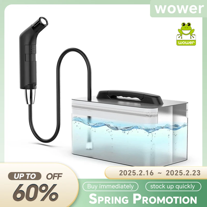 Wower Portable Electric Bidet for Personal Hygiene Cleaning 2.3L Shattaf Rechargeable Travel Camping Bidet Shower Sprayer