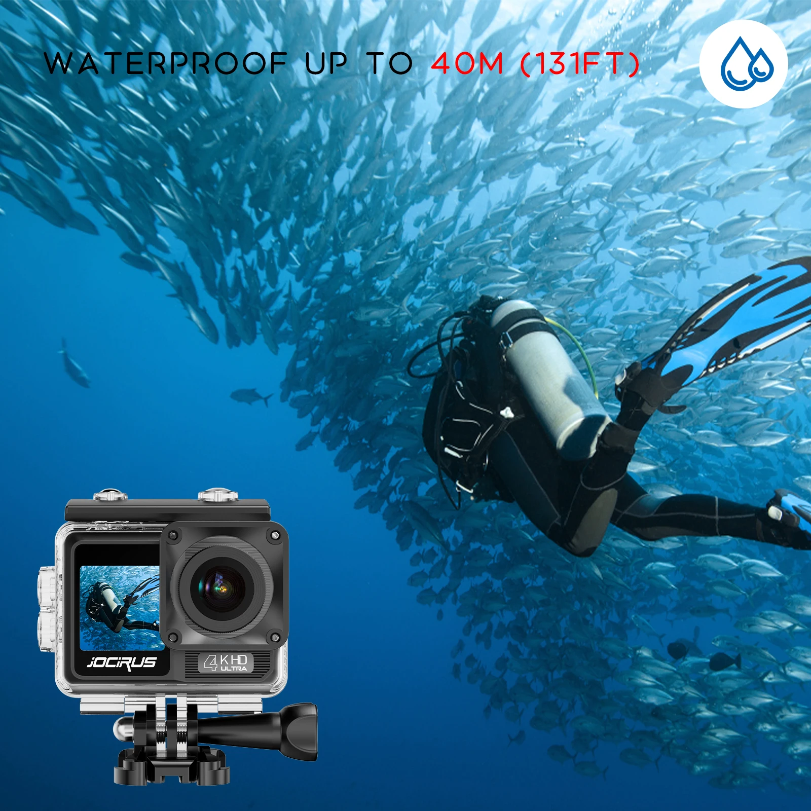 Action Camera Ultra HD 4K 60/30fps 1080P 60fps WiFi 2.4G Hz 170D casco impermeabile subacqueo registrazione Video Sport Cam